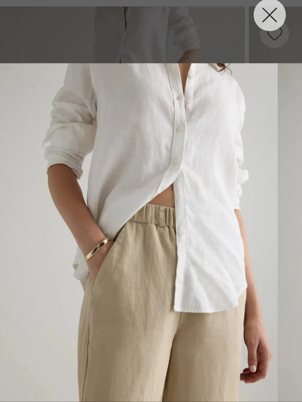 Quince Women's 100% European Linen Pants Driftwood Pull On Comfy Breathable XL